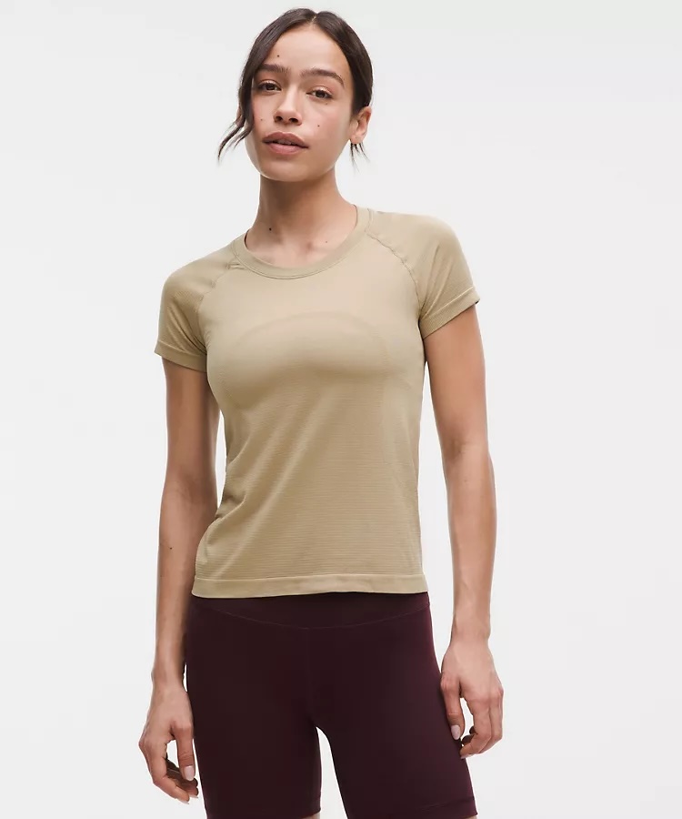 Lululemon moisture-wicking workout shirt for women