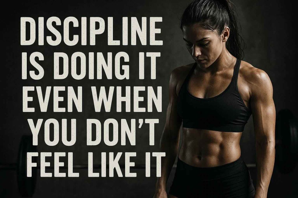 Discipline is doing it even when you don’t feel like it