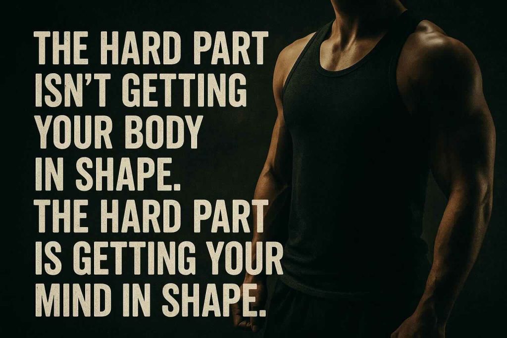 The hard part isn’t getting your body in shape. The hard part is getting your mind in shape.
